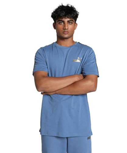PUMA Herren ESS Tape MINIMAL Gold T-Shirt M Blue Horizon PUMA Herren ESS Tape MINIMAL Gold T-Shirt M Blue Horizon von PUMA