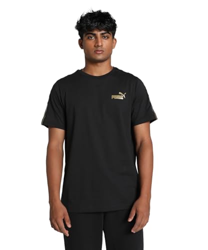 PUMA Herren ESS Tape MINIMAL Gold T-Shirt XL Black von PUMA