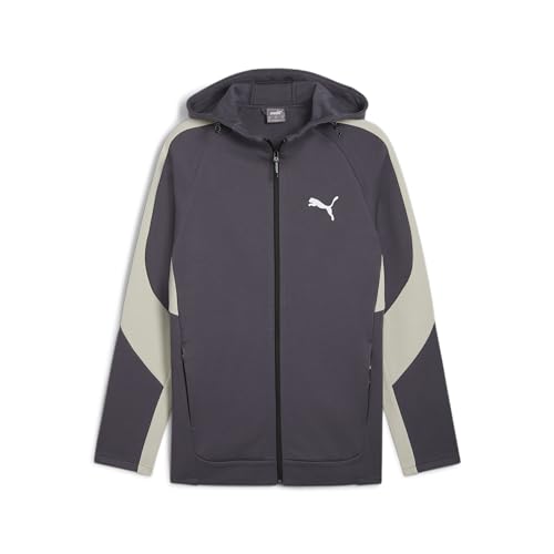 PUMA Herren EVOSTRIPE Kapuzenjacke L Galactic Gray ┃Langarm-Sweatjacke mit dryCELL Technologie Herren von PUMA