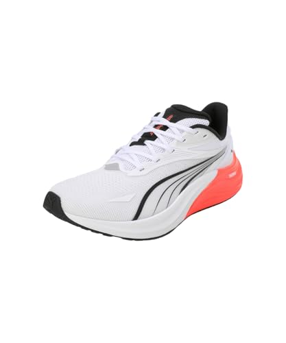 PUMA Herren Electrify Nitro 4 Straßen-Laufschuh, White-Glowing RED Black, 40 EU von PUMA