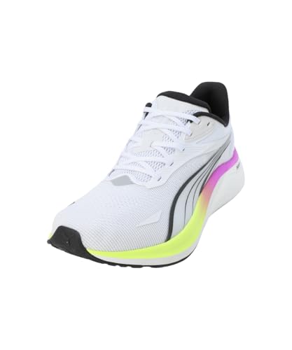 PUMA Herren Electrify Nitro 4 Straßen-Laufschuh, White-Pure Magenta-Yellow ALERT, 42.5 EU von PUMA