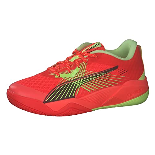 PUMA Unisex Adults' Sport Shoes ELIMINATE POWER NITRO II Indoor Court Shoes, RED BLAST-FAST YELLOW-PUMA BLACK, 42.5 von PUMA