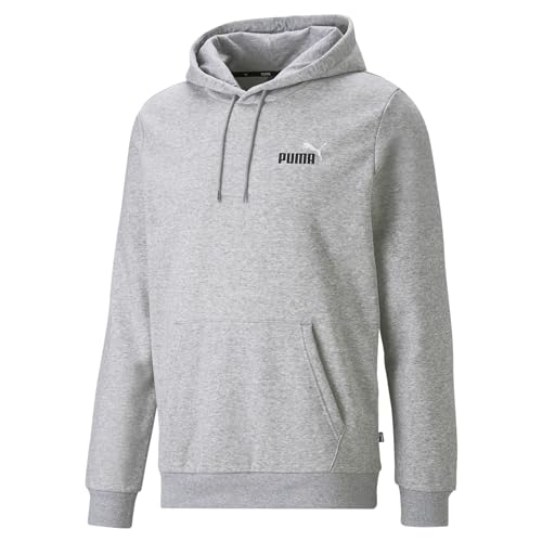 PUMA Erwachsene Essentials+ zweifarbiger Hoodie mit kleinem Logo Llight Gray Heather von PUMA