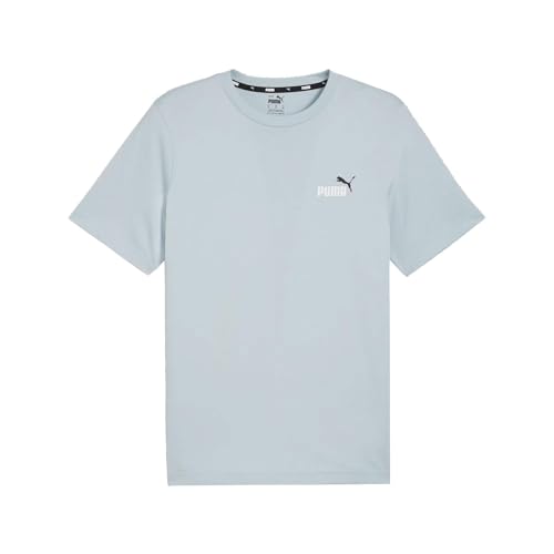 PUMA Erwachsene Essentials+ zweifarbiges T-Shirt mit kleinem Logo MTurquoise Surf Blue von PUMA