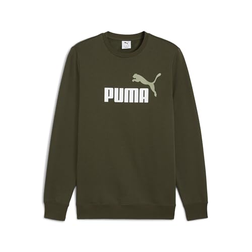 PUMA Herren Essentials 2 Colour No. 1 Logo Fleece-Sweater XXL, Dark Olive Green von PUMA