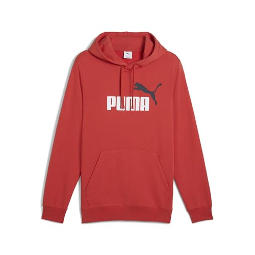 PUMA Herren Essentials 2 Colour No. 1 Logo Hoodie M, Red Fire von PUMA