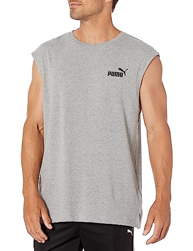 PUMA Herren Essentials Sleeveless (Available in Big & Tall) T-Shirt, Mittelgrau meliert-Ah23, 4X-Large Groß von PUMA