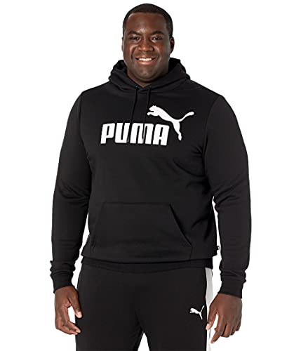 PUMA Herren Essentials Big Logo Fleece Hoodie Bt Kapuzenpullover, Baumwolle Schwarz, 4X-Large von PUMA