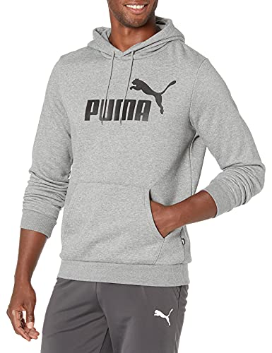 PUMA Herren Essentials Big Logo Fleece Hoodie Bt Kapuzenpullover, Mittelgrau meliert, M Groß Hoch von PUMA