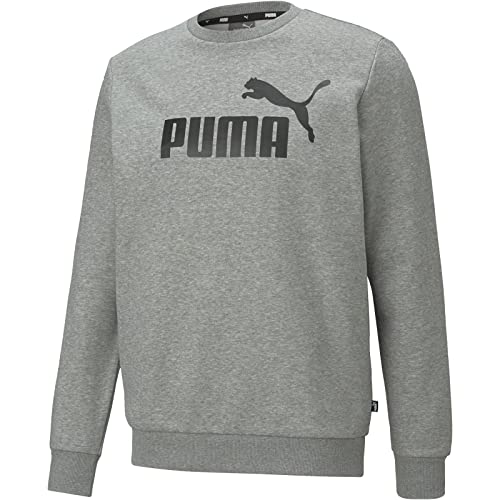 PUMA Herren Essentials Big Logo Sweatshirt mit Rundhalsausschnitt LMedium Gray Heather von PUMA