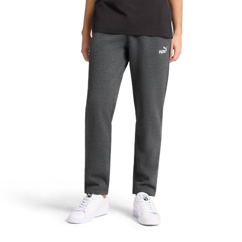 PUMA Herren Essentials Fleece Sweatpants (Available in Big & Tall) Trainingshose, Dunkelgrau meliert, offenes Bein, Ss25, X-Groß von PUMA