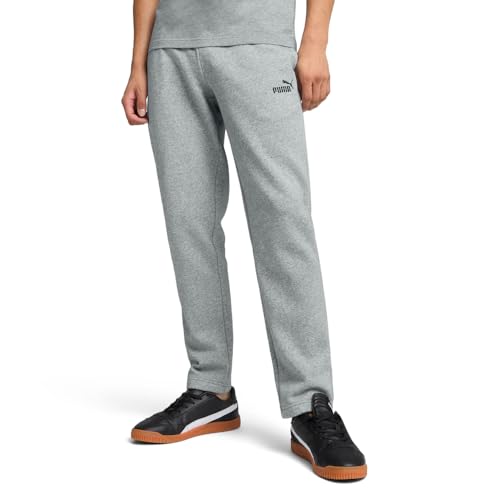 PUMA Herren Essentials Fleece Sweatpants (Available in Big & Tall) Trainingshose, Medium Grey Heather Open Leg Ss25, Mittel von PUMA