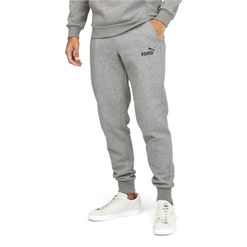 PUMA Herren Essentials Fleece Sweatpants (Available in Big & Tall) Trainingshose, Medium Grey Heather Open Leg Ah21, Groß von PUMA
