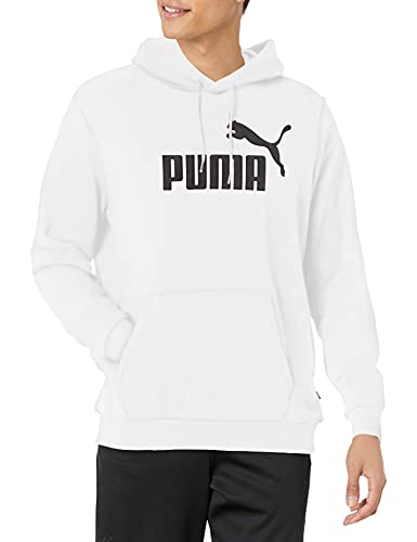 PUMA Herren Essentials Leichter großem Logo Kapuzenpullover, Weiss/opulenter Garten, Large von PUMA