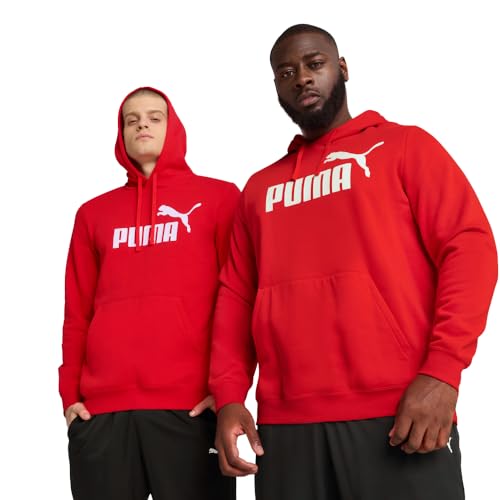 PUMA Herren Essentials Logo Fleece Hoodie (Available in Big & Tall) Kapuzenpullover, for All Time Red Ss25, 4X-Large Groß von PUMA