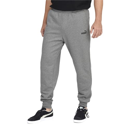 PUMA Herren Essentials Logo Fleece Pants Hose, Medium Grey Heather 1.0, 3XL von PUMA
