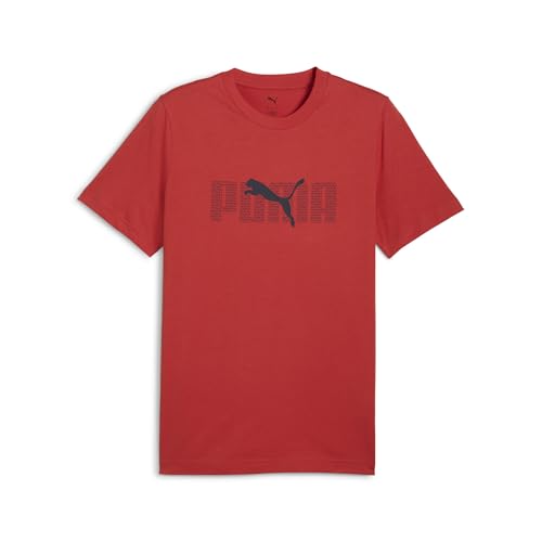 PUMA Herren Essentials Logo Lab T-Shirt L, Red Fire von PUMA