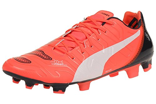 PUMA Herren EvoPower 1.2 FG Fußballschuhe, Lava Blast-wht-total Eclipse von PUMA
