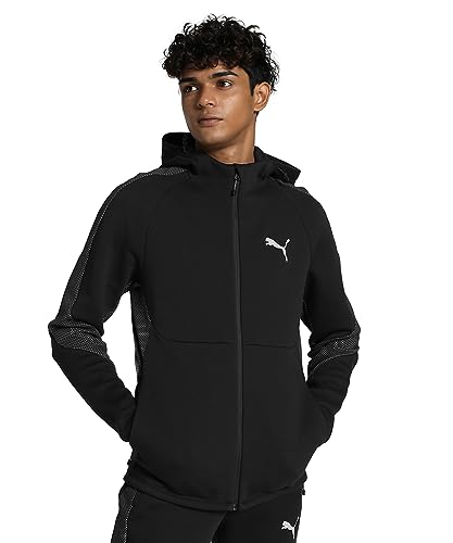 PUMA Herren Evostripe Full-Zip Hoodie Dk Sweat, Schwarz, L von PUMA