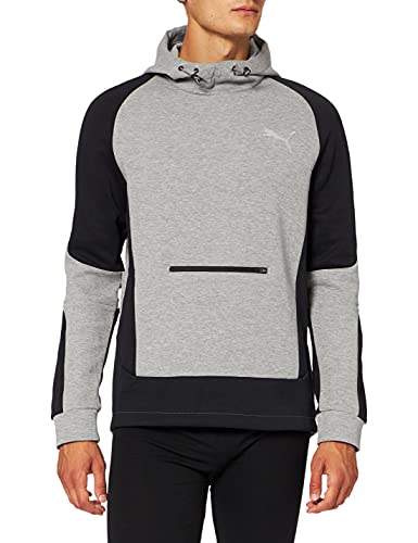 PUMA Herren Evostripe Kapuzenpullover, Medium Gray Heather, L von PUMA