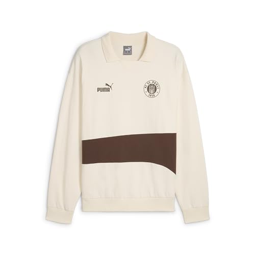 PUMA Herren FC St. Pauli ftblCULTURE+ Drill Sweat-Top XXL Sugared Almond Espresso Brown Beige ?Fußball-Sweatshirt in Regular Fit Herren von PUMA