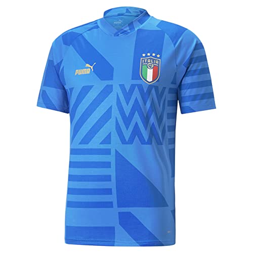 PUMA Herren FIGC Home Prematch Jersey Pullover, Ignite Blue Electric Blue Limonade, XXXL von PUMA