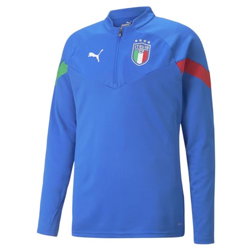 PUMA Herren FIGC Player Training 1/4 Zip Top T-Shirt, Ultra Blue White, X-Large von PUMA