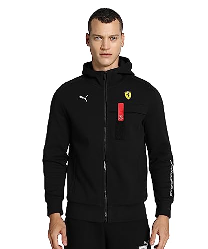 PUMA Herren Ferrari Race Hooded Sweatshirt, schwarz, L von PUMA