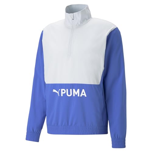 PUMA Fit Heritage Woven Trainingsjacke Herren blau/hellgrau, L von PUMA