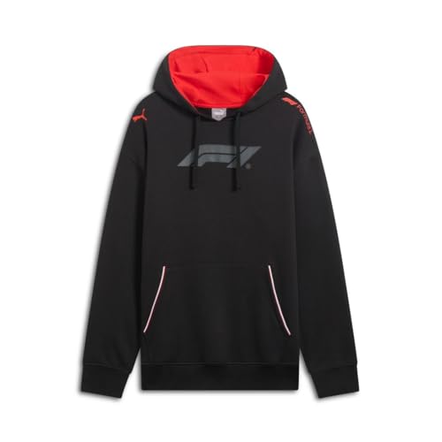 PUMA Herren Formula 1 Essentials Relaxed Hoodie Kapuzenpullover, Schwarz Ah24, X-Large von PUMA