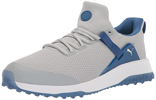 PUMA Herren Fusion Evo Golfschuh, High-Rise/Bright Cobalt, 42.5 EU von PUMA