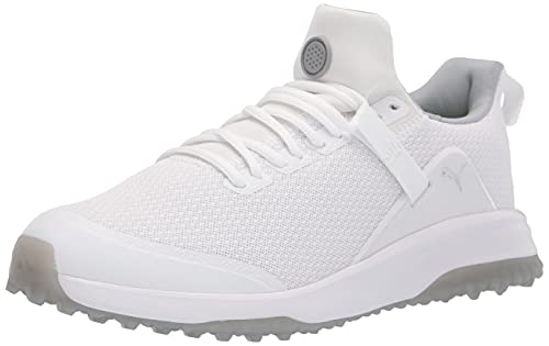 PUMA Herren Fusion Evo Golfschuh, White Quarry, 45 EU Weit von PUMA