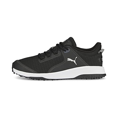 PUMA Herren Fusion Grip Golfschuh, Black Silver Quiet Shade, 39 EU von PUMA