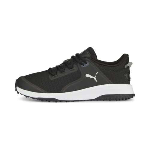 PUMA Herren Fusion Grip Golfschuh, Black Silver-Quiet Shade, 42.5 EU von PUMA
