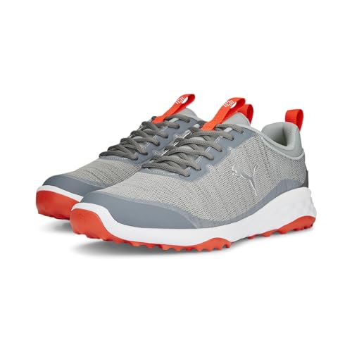 PUMA Herren Fusion Pro Golfschuh, Cool Mid Gray Silver Red Blast, 47 EU von PUMA