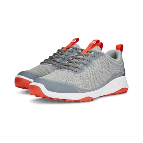 PUMA Herren Fusion Pro Golfschuh, Cool Mid Grey Silver Red Blast, 44.5 EU von PUMA