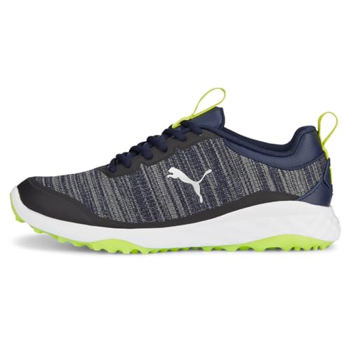 PUMA Herren Fusion Pro Golfschuh, Navy Silver Lime Smash, 42.5 EU von PUMA