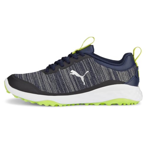 PUMA Herren Fusion Pro Golfschuh, Navy Silver Lime Smash, 47 EU von PUMA