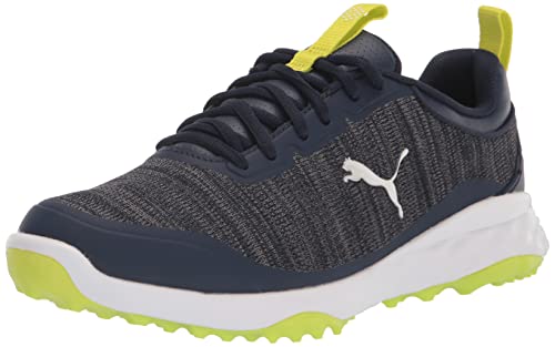 PUMA Herren Fusion Pro Golfschuh, Peacoat Silver-limepunch, 42.5 EU PUMA Herren Fusion Pro Golfschuh, Peacoat Silver-limepunch, 42.5 EU von PUMA