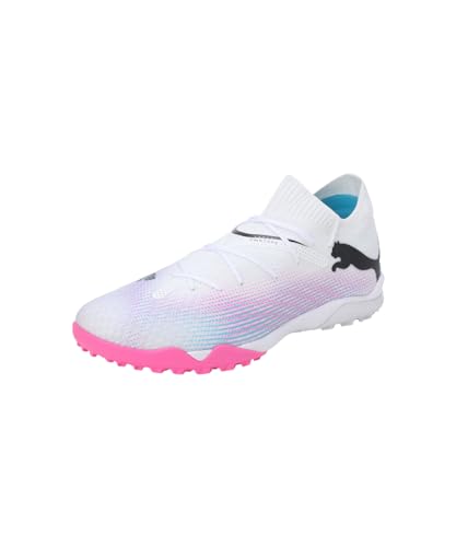 Puma Men Future 7 Pro Cage Soccer Shoes, Puma White-Puma Black-Poison Pink, 40 EU von PUMA