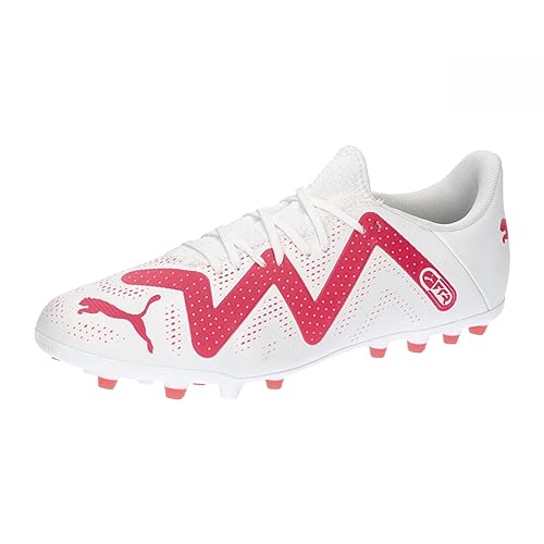 PUMA Herren Future Play Mg Fussballschuh, White Fire Orchid, 42.5 EU von PUMA