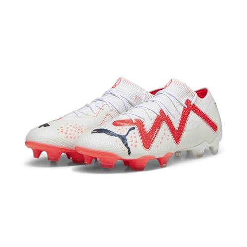 PUMA Herren Future Ultimate FG/AG Niedrige Fußballschuhe 39White Black Fire Orchid Red von PUMA