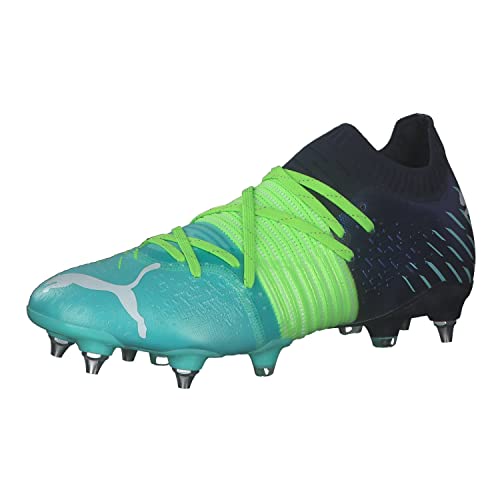 PUMA Herren Future Z 1.2 MxSG Fussballschuh, Green Glare-Elektro Aqua-Spellbound, 40.5 EU von PUMA