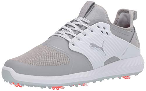 PUMA Herren Ignite Pwradapt Caged Golfschuhe, Gray Violet Silver Weiß, 41 EU von PUMA