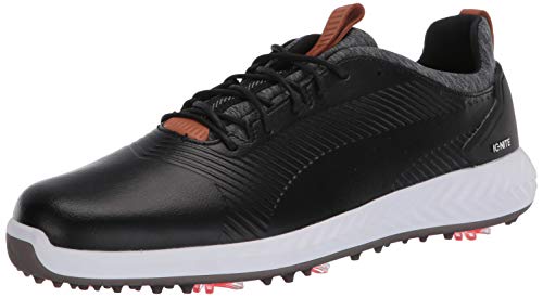 PUMA Herren Ignite Pwradapt Leather 2.0 Golfschuh, Schwarz, 44.5 EU von PUMA