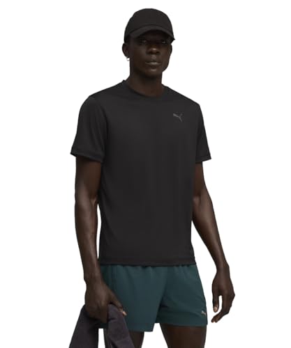 PUMA Herren Graphics Running Faster T-Shirt L, Black Q3 & Q4 von PUMA