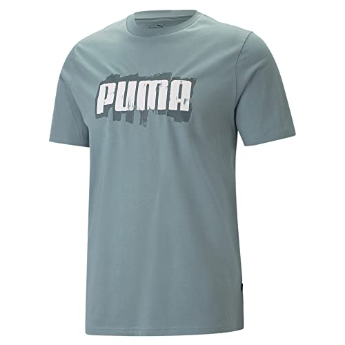 PUMA Herren Graphics Wording T-Shirt MAdriatic Gray von PUMA