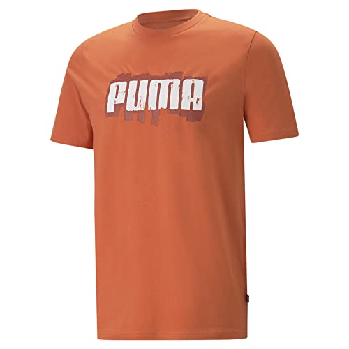 PUMA Herren Graphics Wording T-Shirt XLChili Powder Orange von PUMA