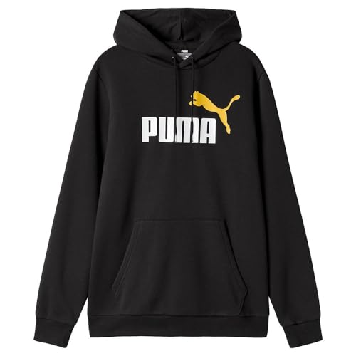 PUMA Herren Hoodie mit großem Logo, Schwarz, M von PUMA