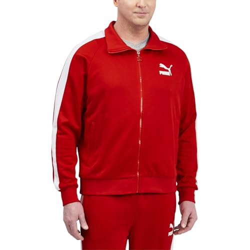 PUMA Herren Iconic T7 Sportjacken, Aufwärm-und Trainingsjacken, High Risk Red White, Large Hoch von PUMA